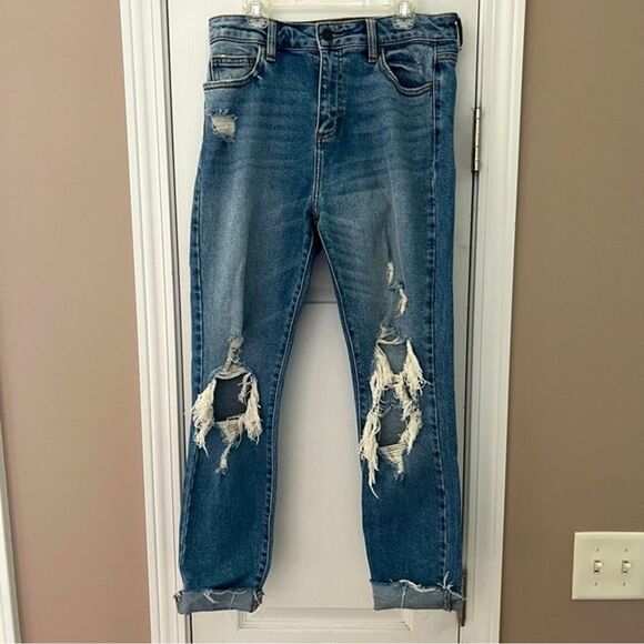 Cello Distressed Raw Hem Jeans Size 5 - Picture 1 of 11